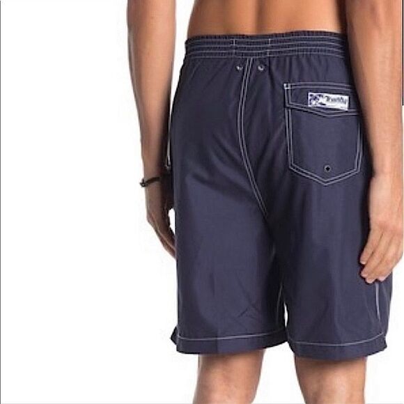 Trunks Navy Swami Hybrid Swim Trunks - Picture 6 of 8